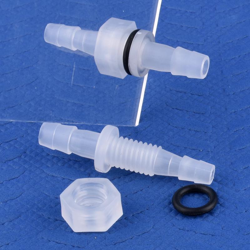 M6-M16 To 3-12mm Direct Connectors With Hex Nut  O-Ring Aquarium Tank Air Pump Adapter Garden Irrigation PP Pagoda Hose Joint