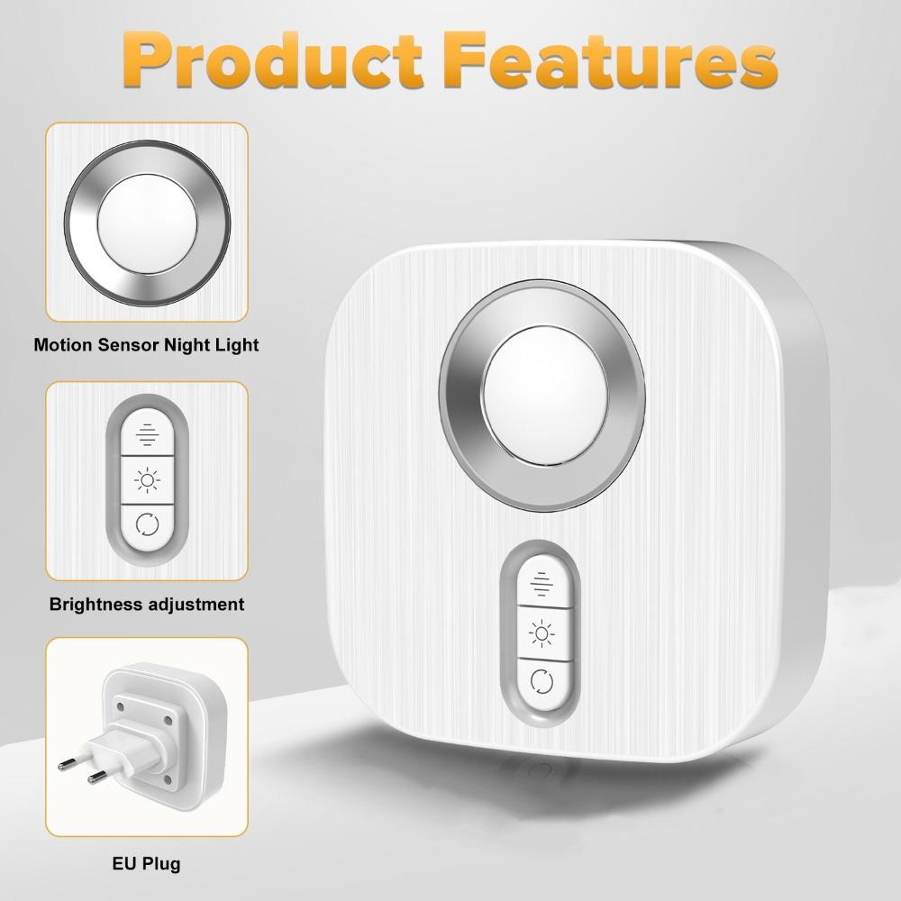 LED Dimmable Wireless Night Lamp Human Motion Sensor LED Night Light Bedroom