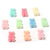 30Pcs 18×11mm Acrylic Beads Plated Colored Mini Bear Vertical Hole Loose Beads For DIY Craft Earrings Phone Chains Accessories