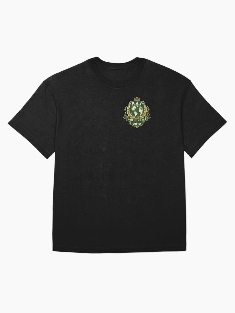 BAP B.A.P World Class Varsity Crest | Vintage Collegiate Heritage Design Oversized T-Shirt