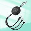 [100W 2025 New Edition] 3in2 Retractable Charging Cable 100W PD compatible/Charging 3 Devices Simultaneously 3 In 2 Charging Cord PD3.0/QC3.0 Super
