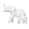 Elephant Mother and Baby Figurines Resin Exquisite Elephant Statue for Home Decoration