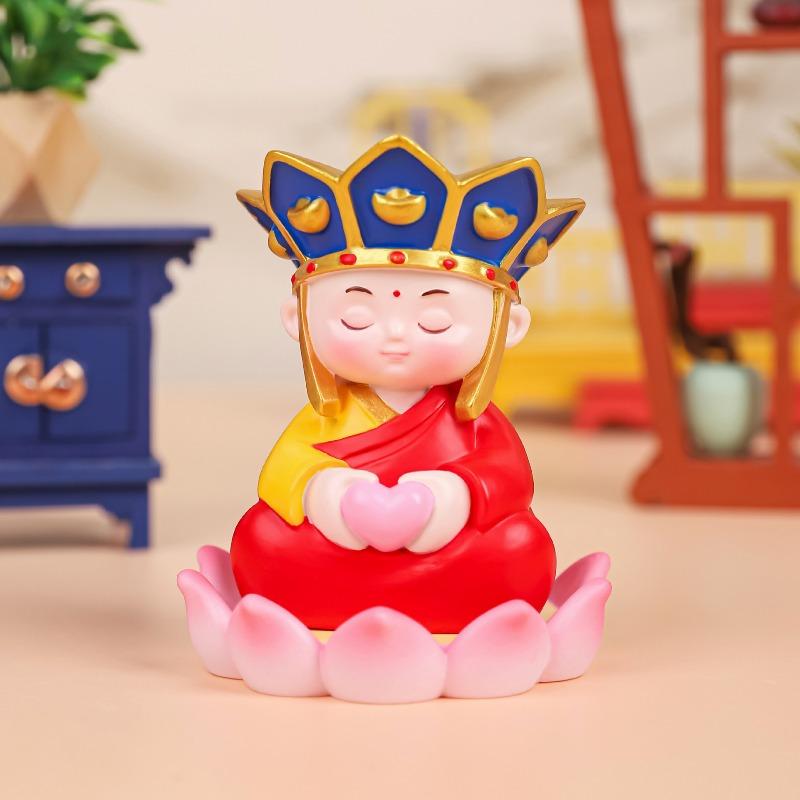 Смоляные изделия ручной работы и украшения Бодхисаттвы Ди Цзан Вана с горы Цзюхуа, Маленький монах-Будда