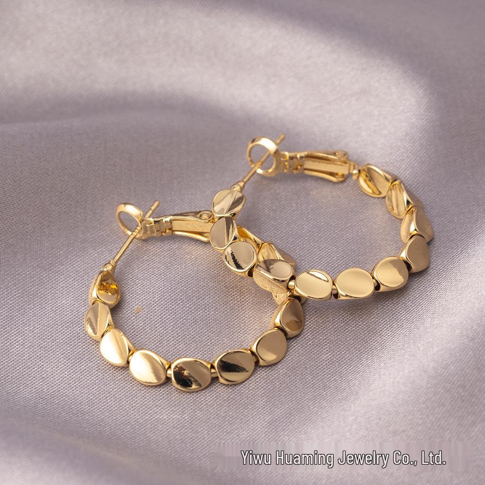 Элегантные серьги с иглами из серебра 925 пробы: Универсальные французские серьги-кольца из меди в нескольких стилях для изысканного образа