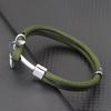 Nylon Rope Anchor Bracelet Men Double Marine Wrap Hand Rope Ocean Style Male Wrist Beach Surf Accessories Outdoor Braclet