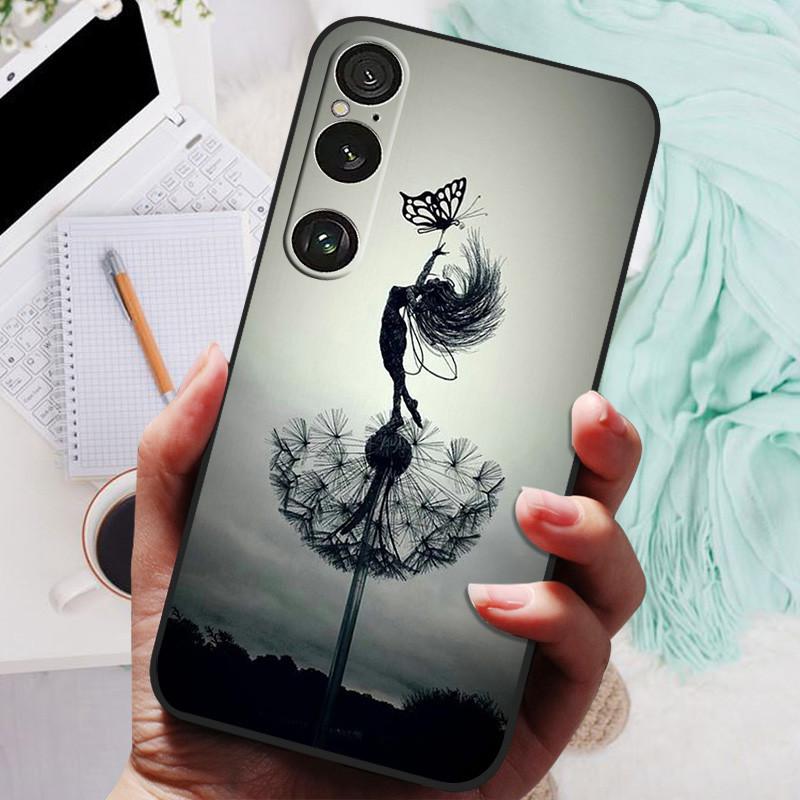 Чехол для Sony Xperia 1 VI Животные Мягкий Силикон ТПУ Задняя Крышка Чехлы для Телефона Для Sony Xperia1 VI Защитный Бампер Ударопрочный Capa
