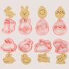 8Pcs Cartoon Easter Bunny Cookie Mould Cute Rabbit Chick Eggs Animal Pattern Biscuit Cutter Cake Decorating Tools Baking Molds