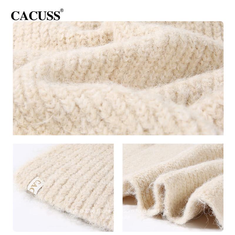 CACUSS Women's Warm Knitted and Plush Scarves & Neck Warmers