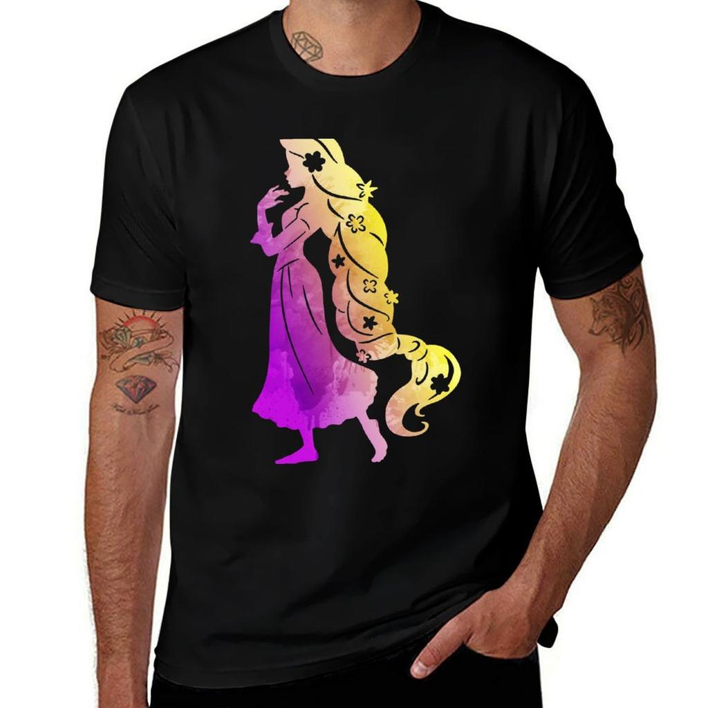 Princess Inspired Silhouette Tshirt Casual Basic Short Sleeve Tshirt