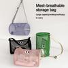 Сумка-сетка для пляжа с сухим и мокрым отделением, большая вместимость, ручная сумка, портативная сумка через плечо, дорожная принадлежность