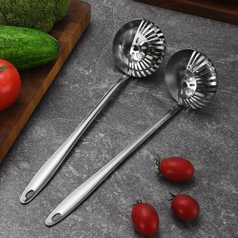 Dual-Purpose Stainless Steel Hot Pot Ladle and Skimmer