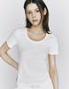 Giordano Рубашка-футболка с U-образным вырезом и коротким рукавом в рубчик 325526 [3 цвета]