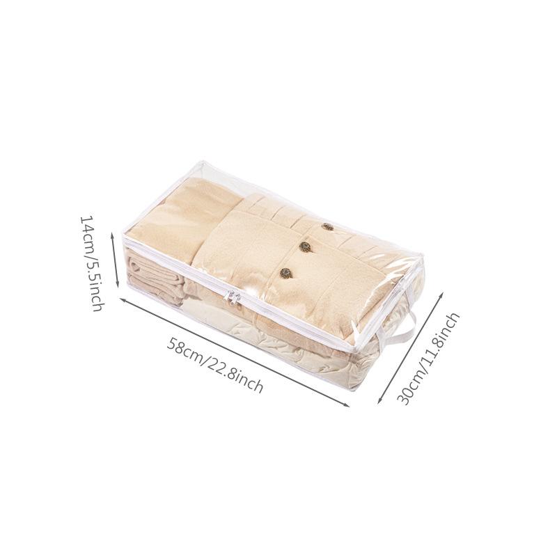 Ящик для хранения на кровати, прозрачный плоский ящик для одежды, отделка одеяла, складной ящик для хранения, ящик для хранения под кроватью