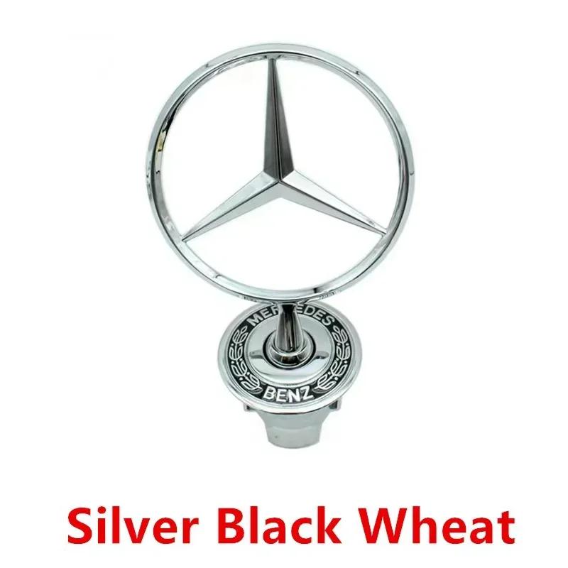 Горячая Автомобильная Наклейка 1 шт. Звезда На Капот Хромированный Значок 44 мм Логотип-Эмблема На Капот Автомобиля Для Mercedes Benz C E S Класса W204 W205 W211 W212
