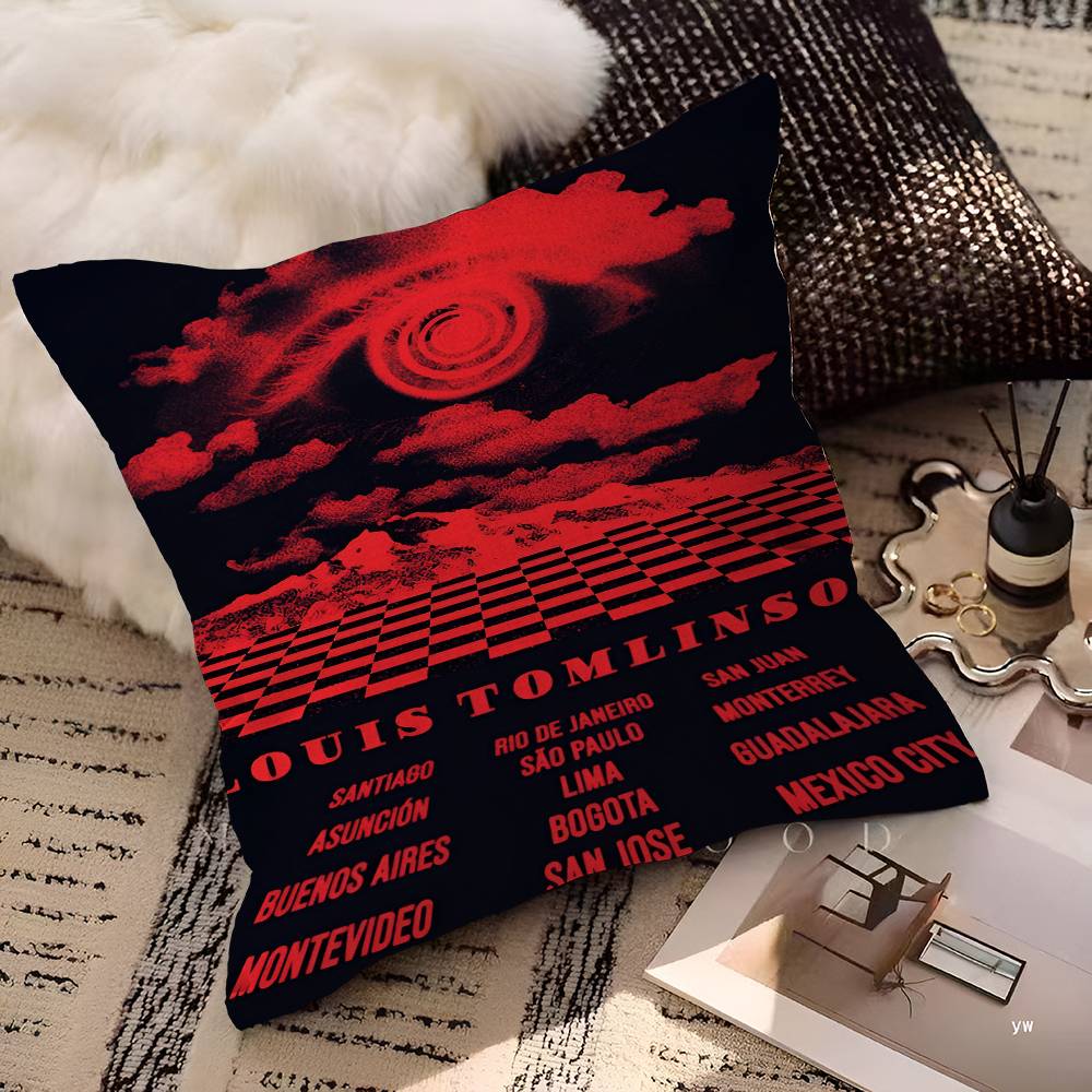 L-Louis Hot Singer T-Tomlinsons Pillow Gift Home Office Decoration Pillow Bedroom Sofa Car Cushion Coverpillow Case