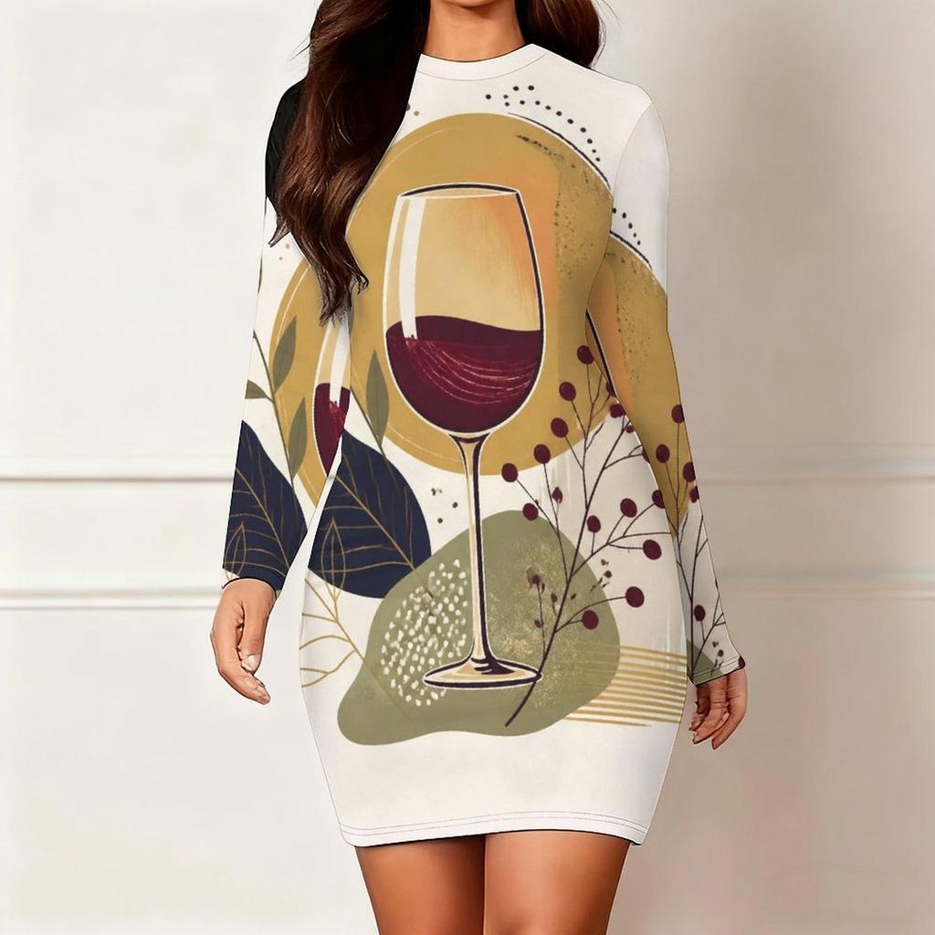 Plus Size Women Long Sleeve Slim Bodycon Midi Dress Soft Premium Casual Party Evening Outfit