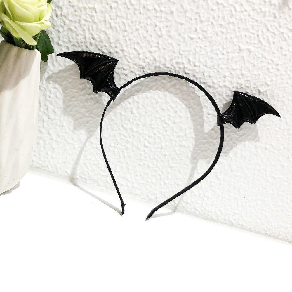 Costume Bat Headband Bat Wings Shape Devil Ears Hairband Cute Hair Hoops Haunted House Party