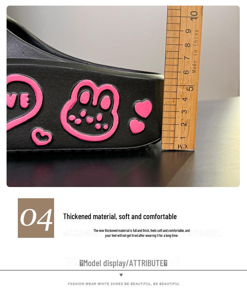 Женские тапочки из ЭВА на толстой подошве — милые, увеличивающие рост летние пляжные шлепанцы