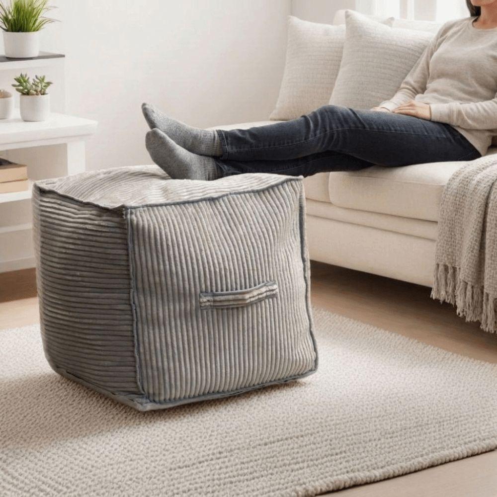 No Filling Seat Cushion Cover Japanese Style Storage Bag Storage Leg Bench Home Decor