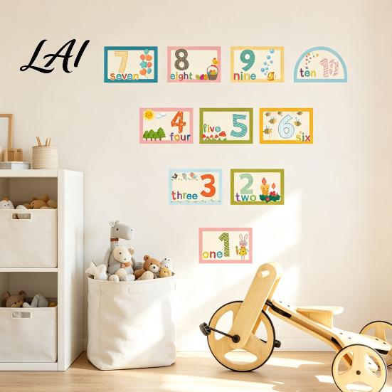 Non Residue Wall Stickers for School Number Hopscotch Floor Stickers English & Numbers Kids Learning Activity Space Decor Game Mat Colorful