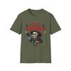 Unisex Softstyle T-Shirt Skeleton Guitar Sombrero Funny Spooky Christmas