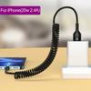 Кабель USB Type C для быстрой зарядки 5A, 66 Вт, пружинный автомобильный кабель Micro USB 3A для Xiaomi Redmi, Samsung Realme, аксессуары для телефонов для iPhone
