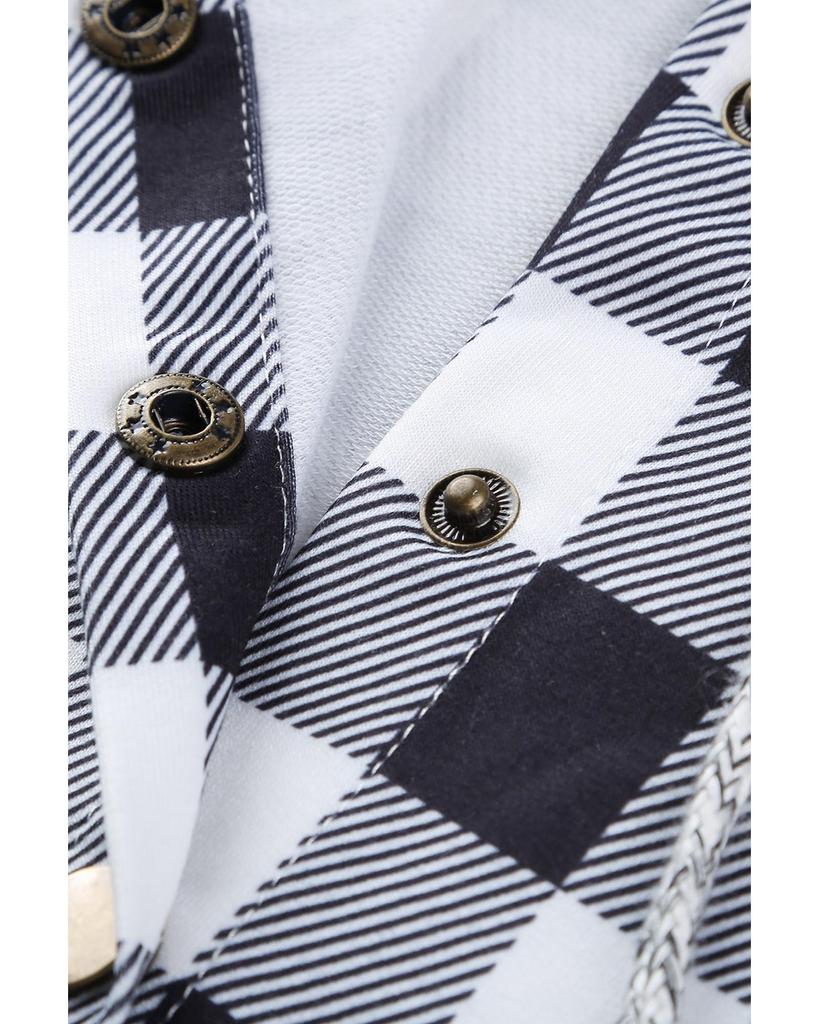 Azura Exchange Толстовка с капюшоном в клетку с карманами