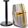 Brass Crusader Helmet | Medieval Metal Knight Helmets | PREMIUM QUALITY with Fitted LEATHER LINER
