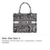 DIOR Small DIOR Book Tote Bag Toile De Jouy Reverse Embroidery M1265ZRGO-M928