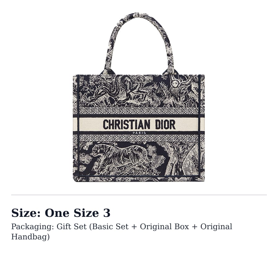 DIOR Small DIOR Book Tote Bag Toile De Jouy Reverse Embroidery M1265ZRGO-M928