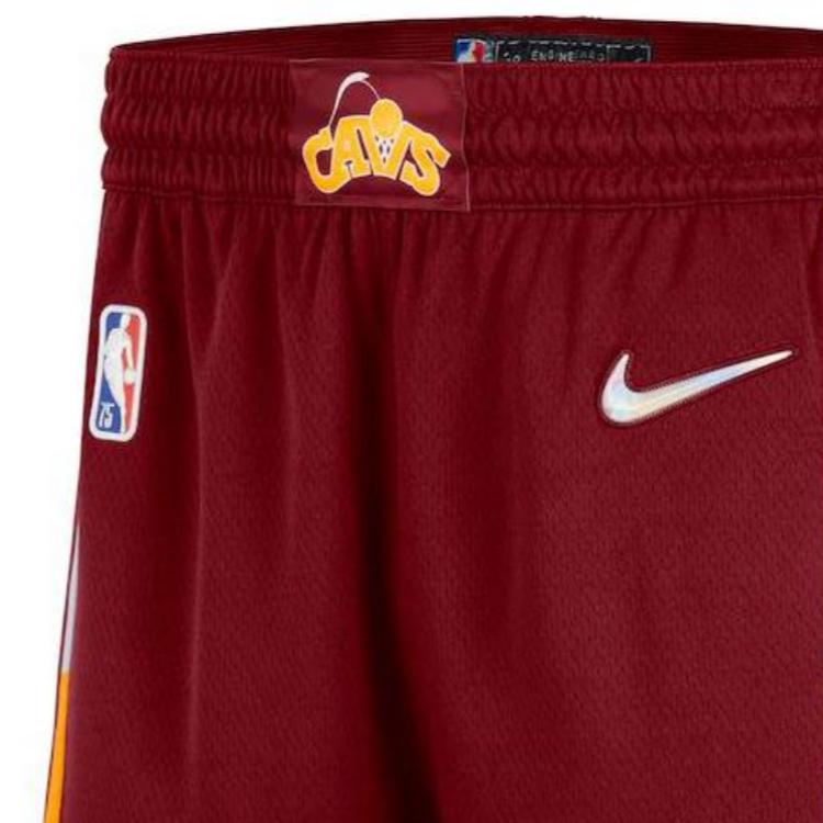 Nike Шорты баскетбольные тренировочные однотонные NBA SW Fan Edition 21-22 сезона Cavaliers мужские шорты бордовые DB4130-677