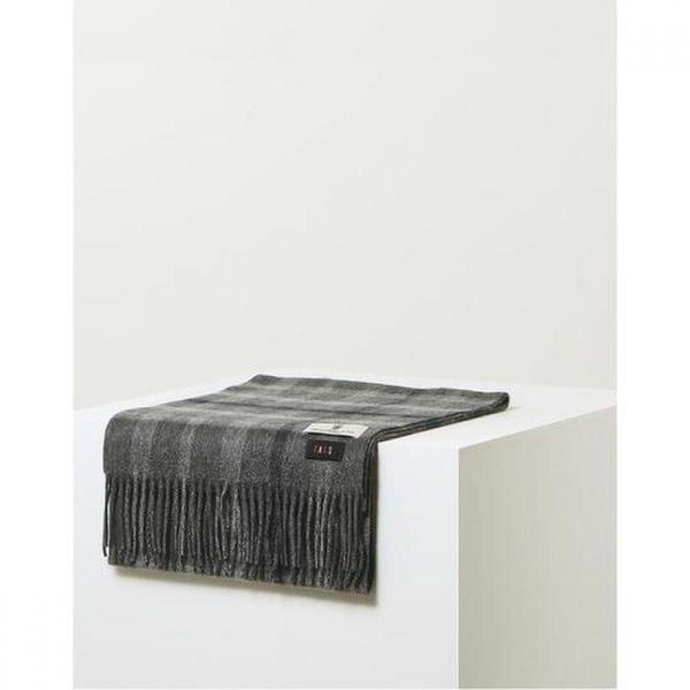 Daks Unisex Light Gray Check 100 Cashmere Reversible Muffler Dbmu4f803g2