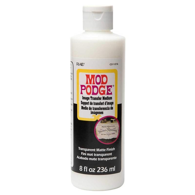 Клей Mod Podge для переноса фото в клетку: Прочный, универсальный клей для таких поверхностей, как ткань.