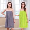 Ladies' Wearable Absorbent Bath Towel Wrap - Large Solid Color Skirt for Salon & Steam Use (300gsm)