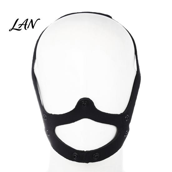 Neoprene Puppy Hood Tongue Mask, Adjustable Muzzle Mouth Gag for Couples, Elastic Breathable Play Mask Dog Role Play, BDSM Sex Toy Men Women Roleplay