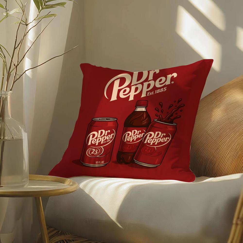 Бренд Dr p-Pepper Наволочка Двусторонняя Плюшевая Подушка для Дивана Чехлы Органическая Дышащая Невидимая Молния