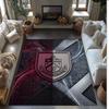 Burnley Football Print Crystal Velvet Rug, Comfortable Water Absorbent Non Slip Indoor Floor Carpet