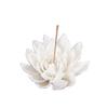 White Porcelain Lotus Incense Burner - Creative Backflow Waterfall & Smoke Ornament.