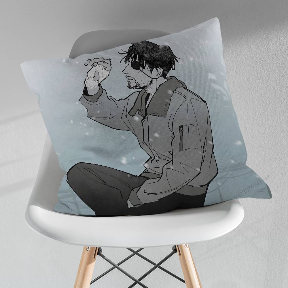 Cute Ferocious GGoro MMajima Throw Pillow Case Living Room Sofa Cushion Cover For Home Bedroom Decoration Protector