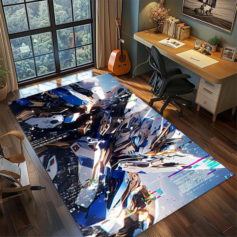 Gundam Large Non Slip Rug Washable Area Carpet Bedroom Gamer Home Decor
