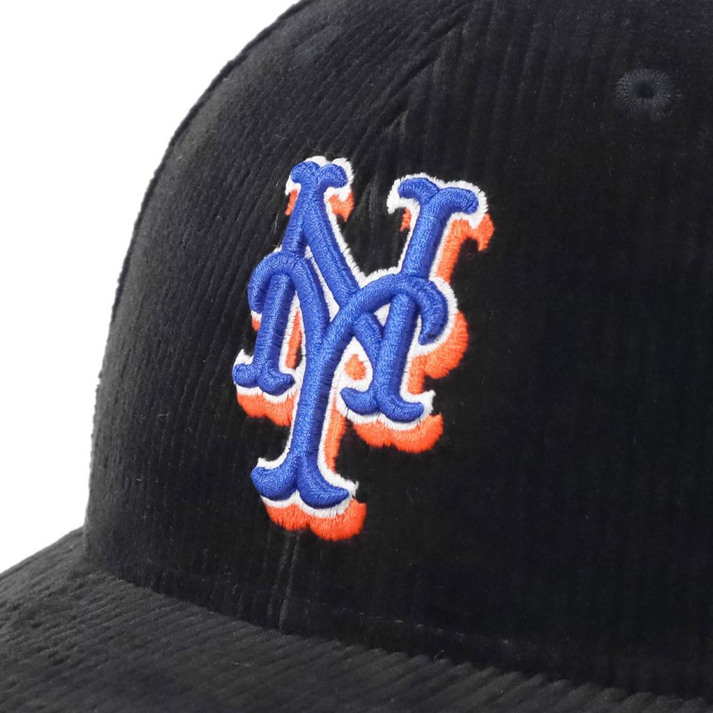 Newera newera cap LP 59FIFTY 14507933 NER35C2440 MLB New York Mets NYM Black Black 7 Corduroy SIDE PATCH ONSPOTZ Custom Made Hat Gokyu Fifty Newera