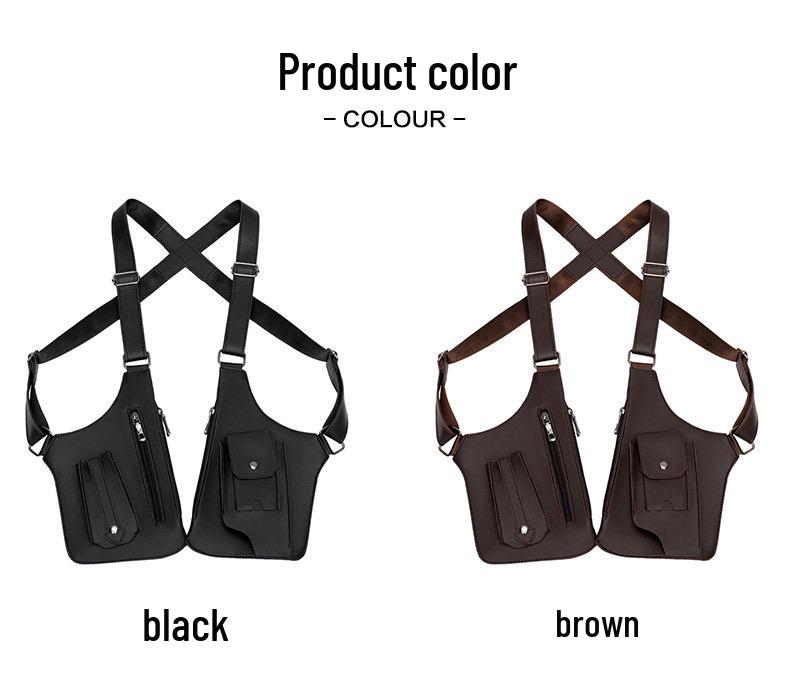 Мужская и женская ретро-сумка-жилет через плечо – многофункциональная подмышечная сумка-слинг для телефона и использования на открытом воздухе