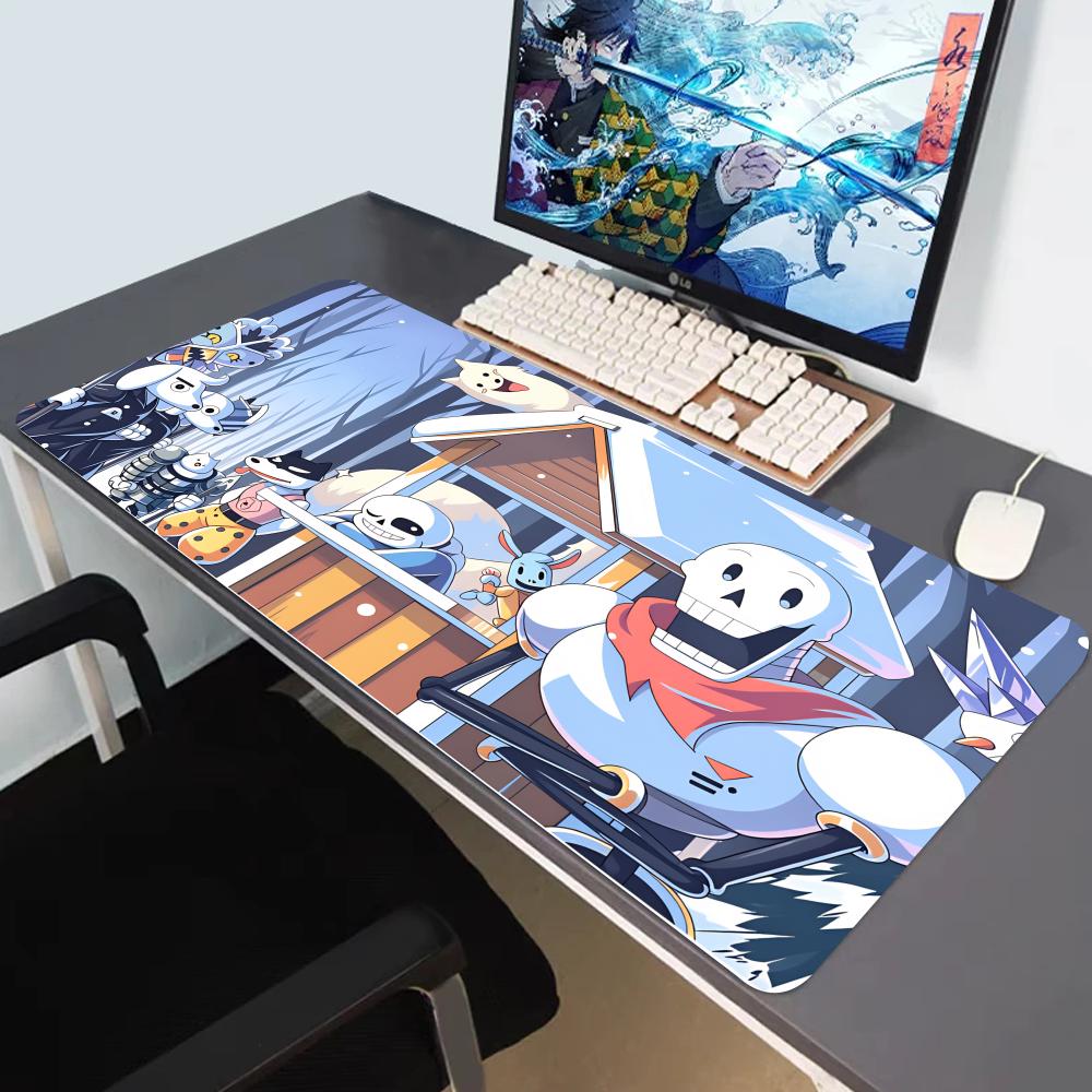HYBXAXC Computer Laptop Mousepad Undertale Large Gaming Mouse Pad Keyboard Pads Deskmat PC Gamer Mouse Mat Silicone Mausepad