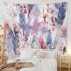 Bedroom Living Room Tapestry Home Decor Pink Feather Tapestry Feather Print Tapestry Background Decor
