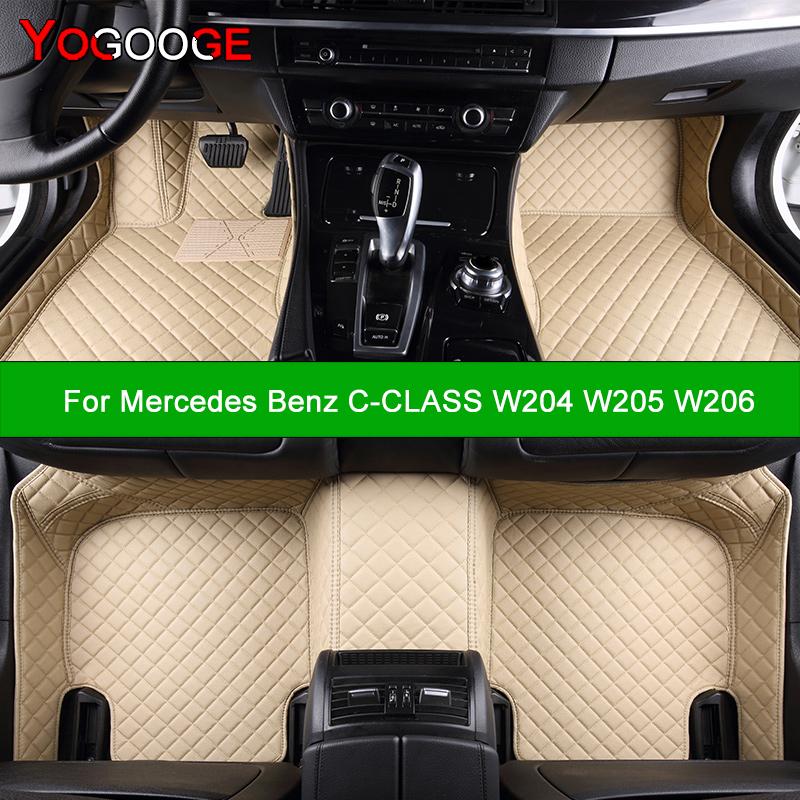 Car Floor Mats For Mercedes Benz C-CLASS W204 W205 W206 C180-C450 Auto Carpets Foot Coche Accessorie