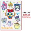 Наклейка-трансфер Tamagotchi UV DTF Размер A5 Студенческий Мультяшный Mametchi Kuchipatchi Стакан Водостойкие Декоративные Наклейки для DIY На заказ