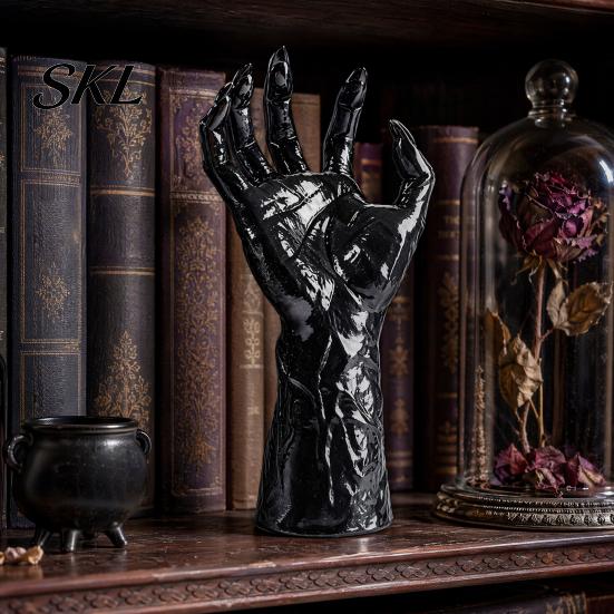 Halloween Wall Decoration Decoration, Mounted Creepy Hands, Spooky Claw Ornament, Gothic Resin Claws Prop for Haunted House Party, Dark Entryway