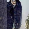 Весенне-осенняя женская джинсовая куртка Broken Holes Full Printed CoupleLapel Loose Country Trend Jacket