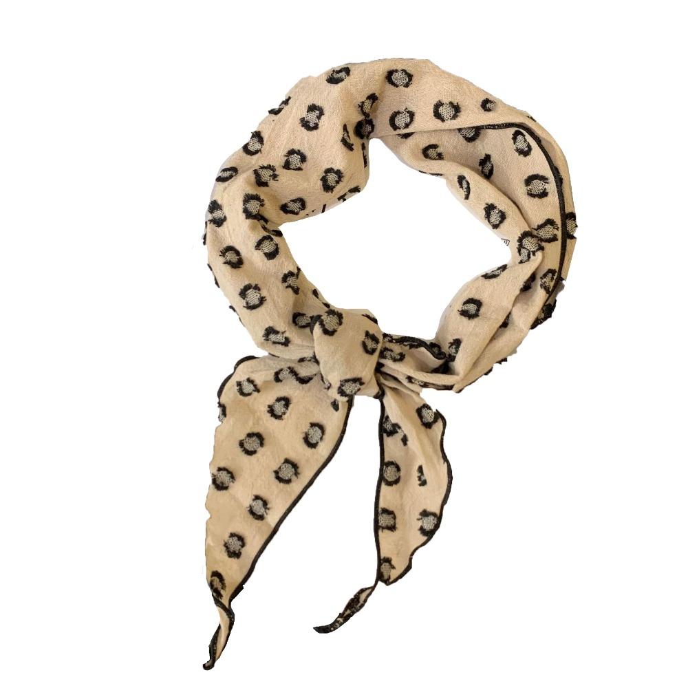 Sweet Snow Flower Scarves Korean Style Cotton Linen Headscarf Exquisite Triangle Hijab Scarf  Woman