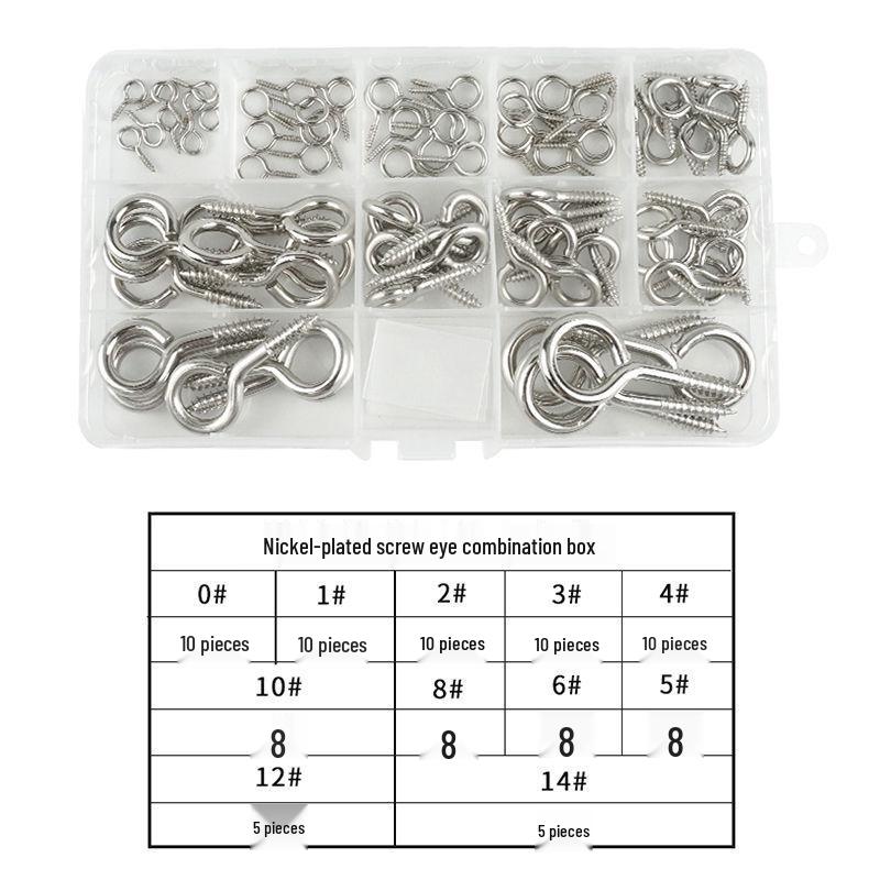 Никелированный самонарезающий крюк-петля с винтом